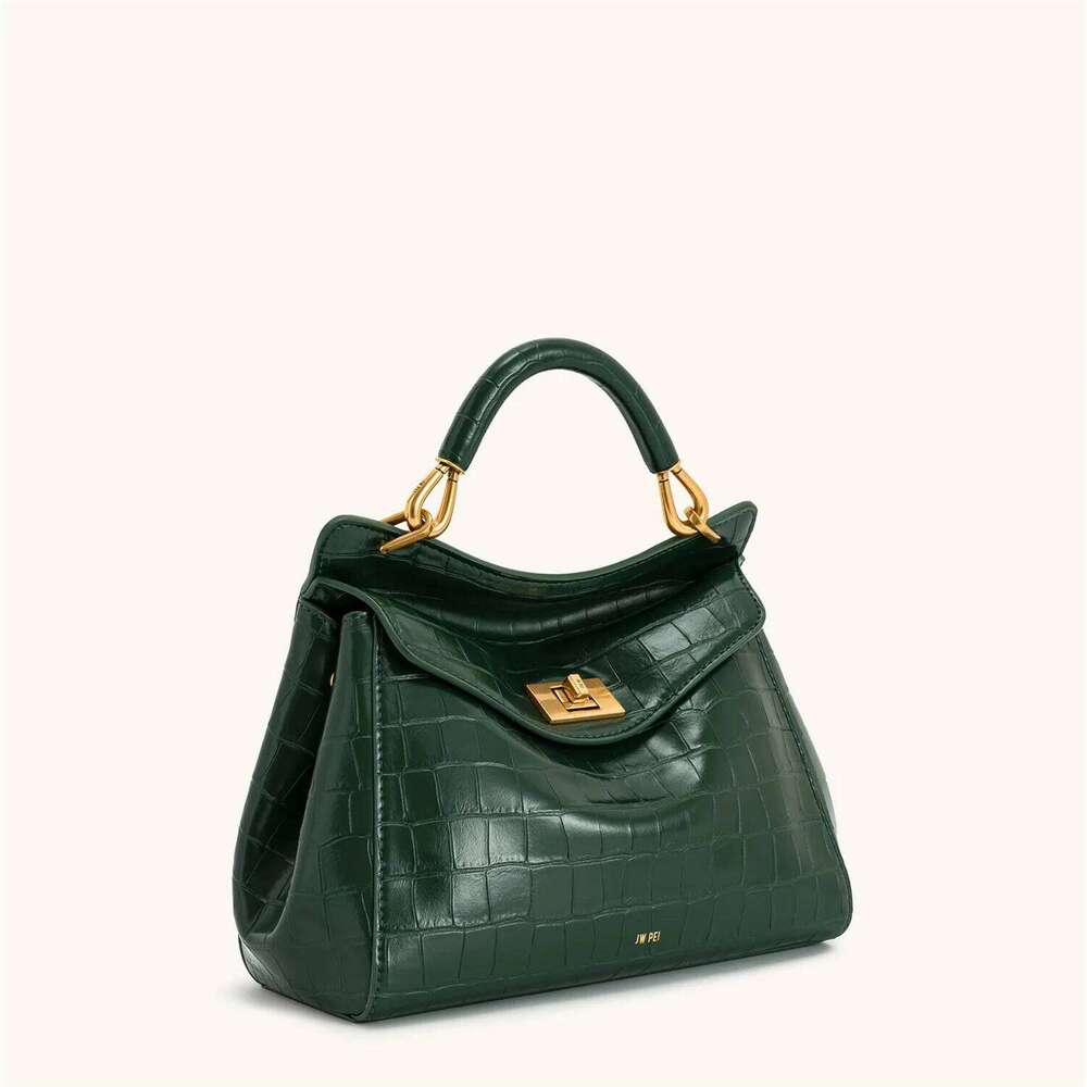 JW PEI Handbag Female 2025 New Canvas Brown Lucia Lock Buckle Shoulder Crossbody Senior Sense Of Light Waist Bag 250806