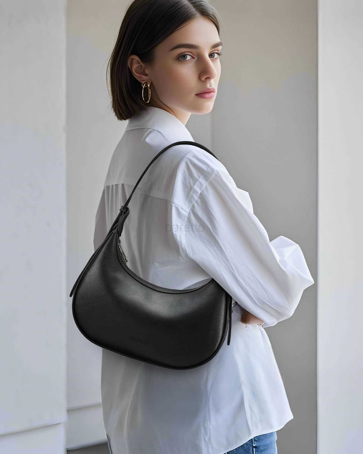 oulder Bag for Women RFID Vegan Leather Crescent Hobo Bag Clutch Underarm Purse TopHandle Travel Handbags M250828