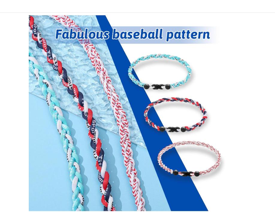 chokers 1000 rope 1000 silicone number 400 bead necklace for Matt Baseball Necklace Three Braided