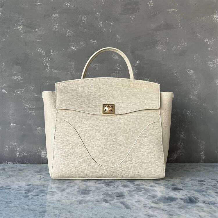 Leather Wave Travel Double Bag Women's Commuter Large Capaci Handbag Single Oulder Cuter Briease