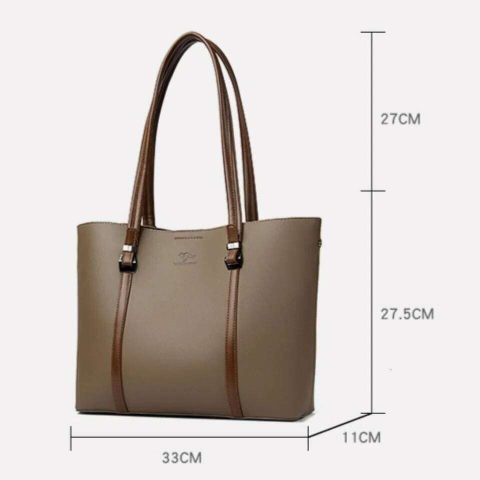 Large Capacity Shopping Bag For Daily Commuting Hand Shoulder Bags High Quality Pu Leather Hnadbags Caual Tote Sac