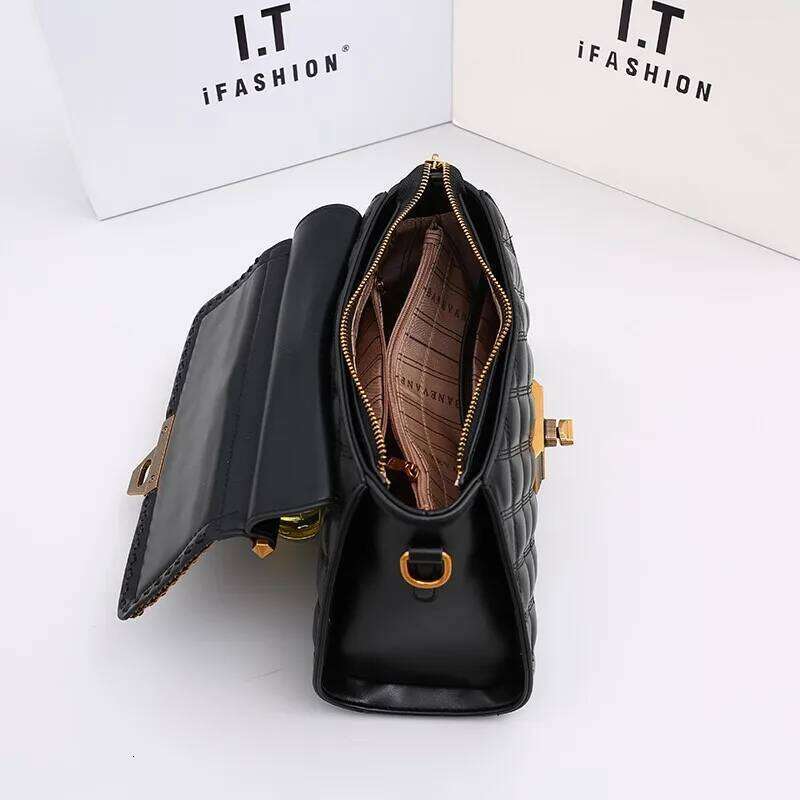 Women's Handbag 2024 New Autumn Winter High-End Feeling, Light Dia Grid Small Square Bag, Shoulder And Crossbody