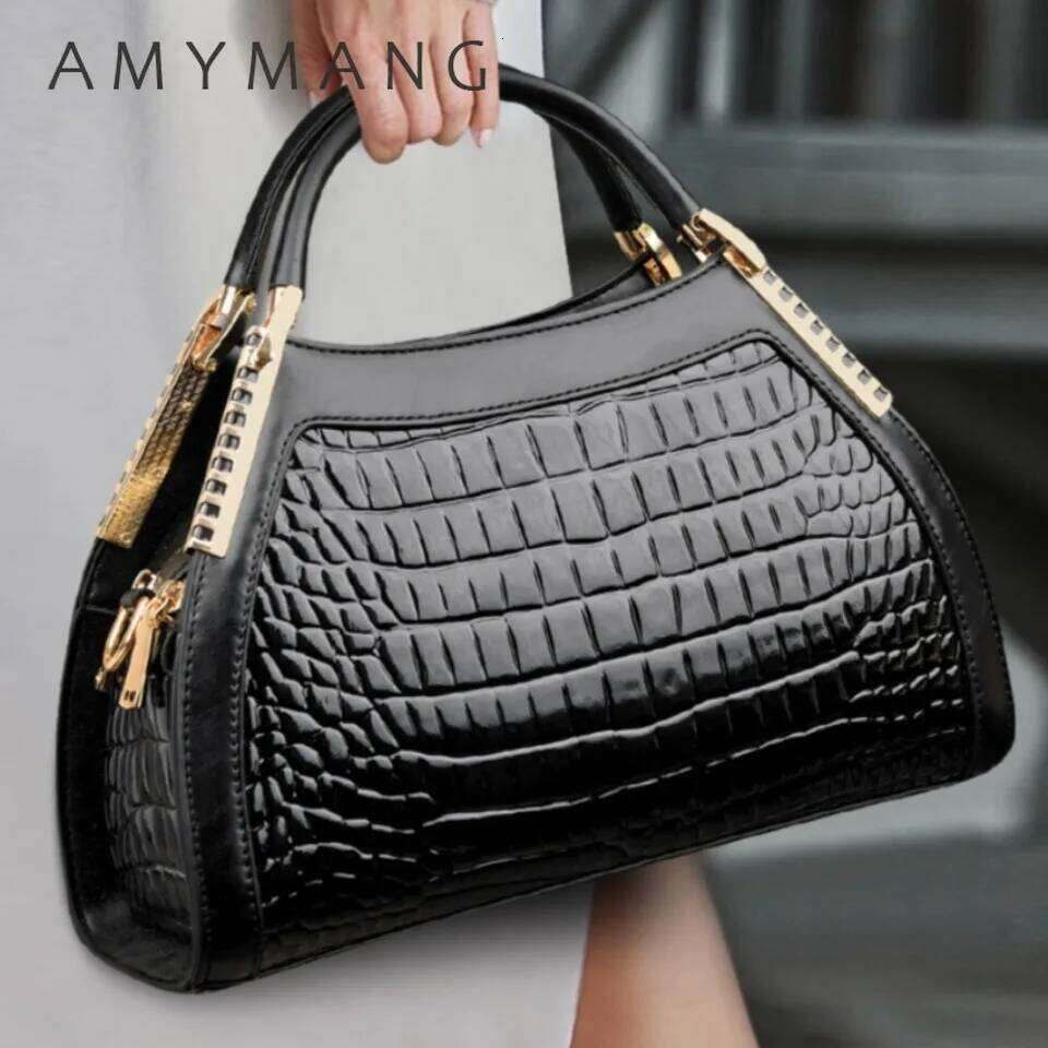 Alligator Patent Leather Shoulder Crossbody Hand For Brand Handbags Women Bags Designer Hobos Two Layers Sac