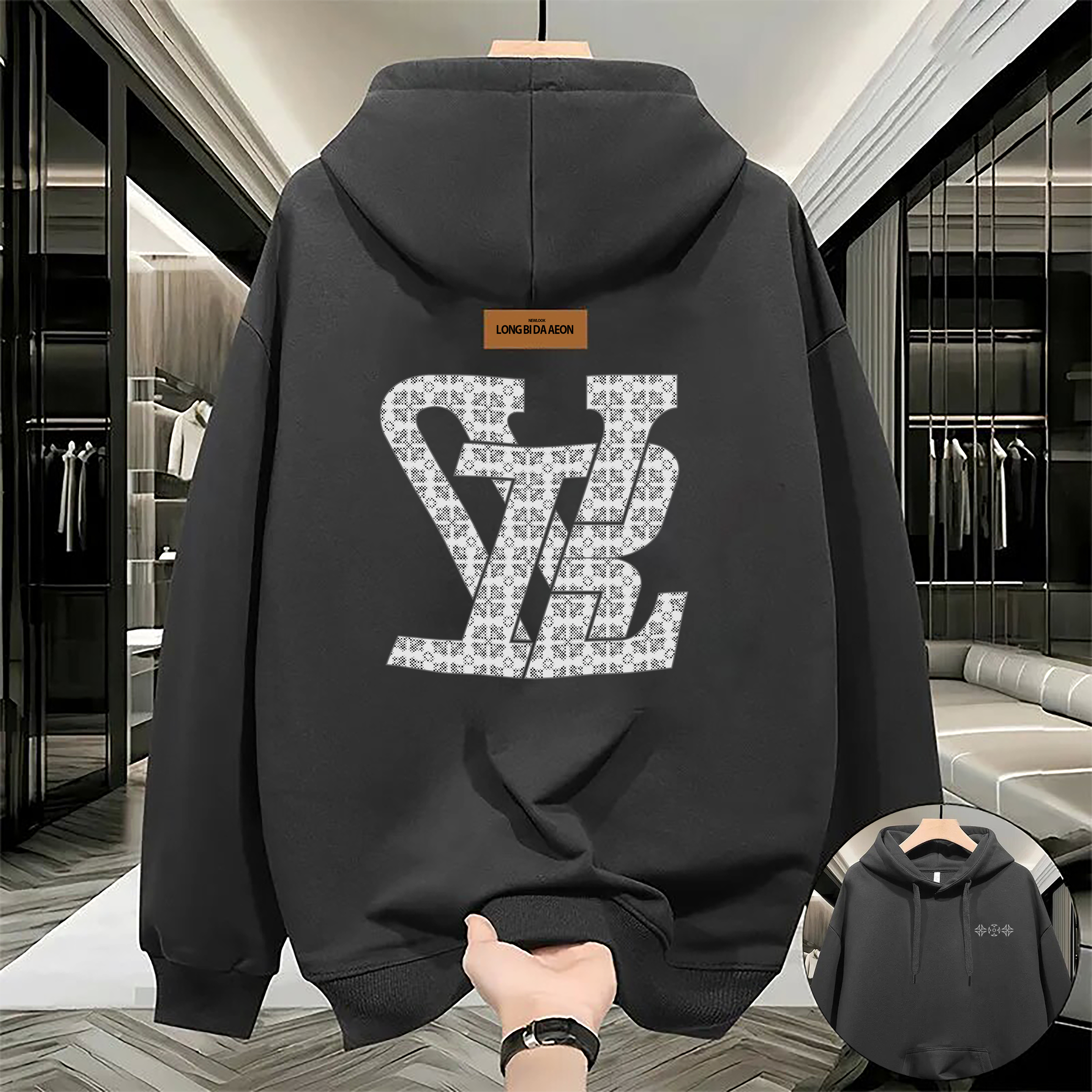 Men's Hoodies Hollow Autumn And Winter Pullover Hoddies Graphic Streetwear