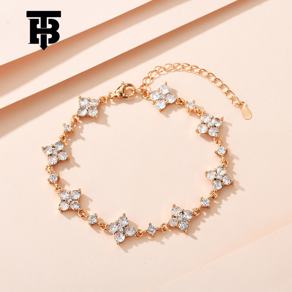 Free Shipping For New Designer Accessories Exquisite Zircon Women's Bracelet Light Luxury Sparkling Zircon Starburst High-end Niche Bracelet Jewe