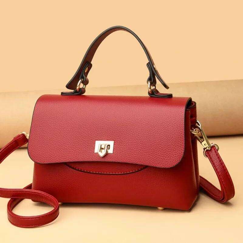 Large Capacity Multilayer Shoulder Messenger Bag High Quality Leather Handbag Women Designer Crossbody Sac Female Tote