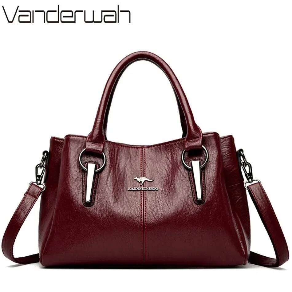 High-Quality Soft Leather Handbags Designer High-Capacity Ladies Crossbody Hand Bags For Women 2024 Sac A Main