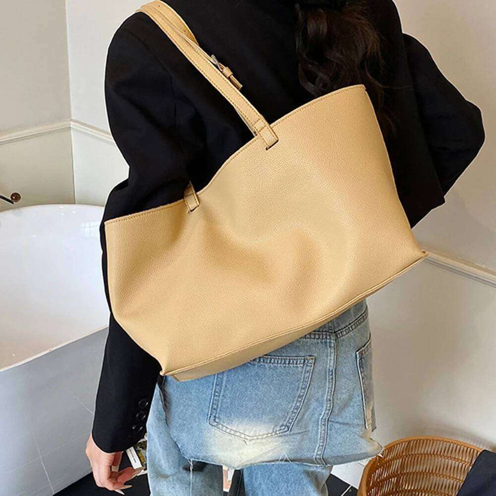 Fashion Large Capacity Tote Soft PU Leather Shoulder Bag NEW Casual Commuting Handbag Shopper Purses Bags For Women