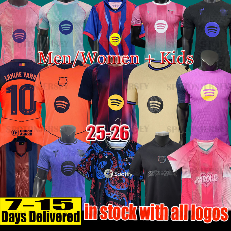 Barcelonasoccer jersey 25 26 LAMINE YAMAL Barcelonaes LEWANDOWSKI OLMO Cactus Jack Limited Edition GAVI camiseta de futbol PEDRI FERRAN barcelone RASHFORD 14