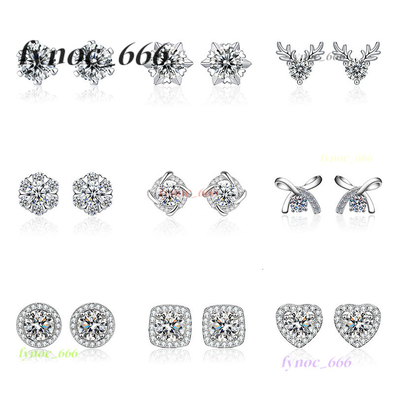 Elegant Diamond Moissanite Earrings 925 Sterling Silver Ear Stud Jewelry Simple Elegant GRA Certified Product