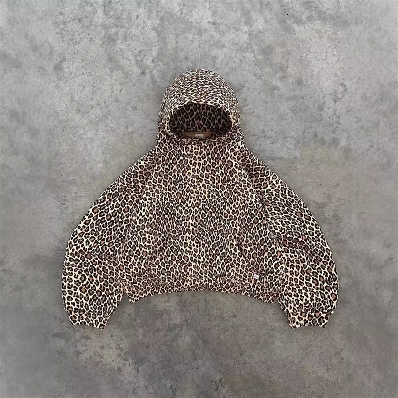 Vintage Leopard Print Couple Zip Up Hoodie Harajuku Style Hip Hop Fleece Lining Unisex Casual Pullover Sweatshirt XS to XXL y250827
