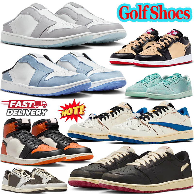 mule golf shoes Shattered Backboard jump mans 1 1s basketball shoes women men Midnight Navy Nigel Sylvester Nitro Olive mens trainers outdoor sneakers
