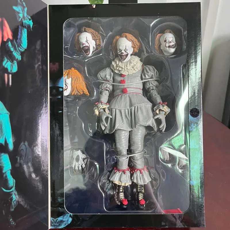 NECA Pennywise Joker Figure Pennywise Joker Bill Toy Horror Doll Action Figure Model Toys Joint Movable Doll Bookshelf Ornament W250828