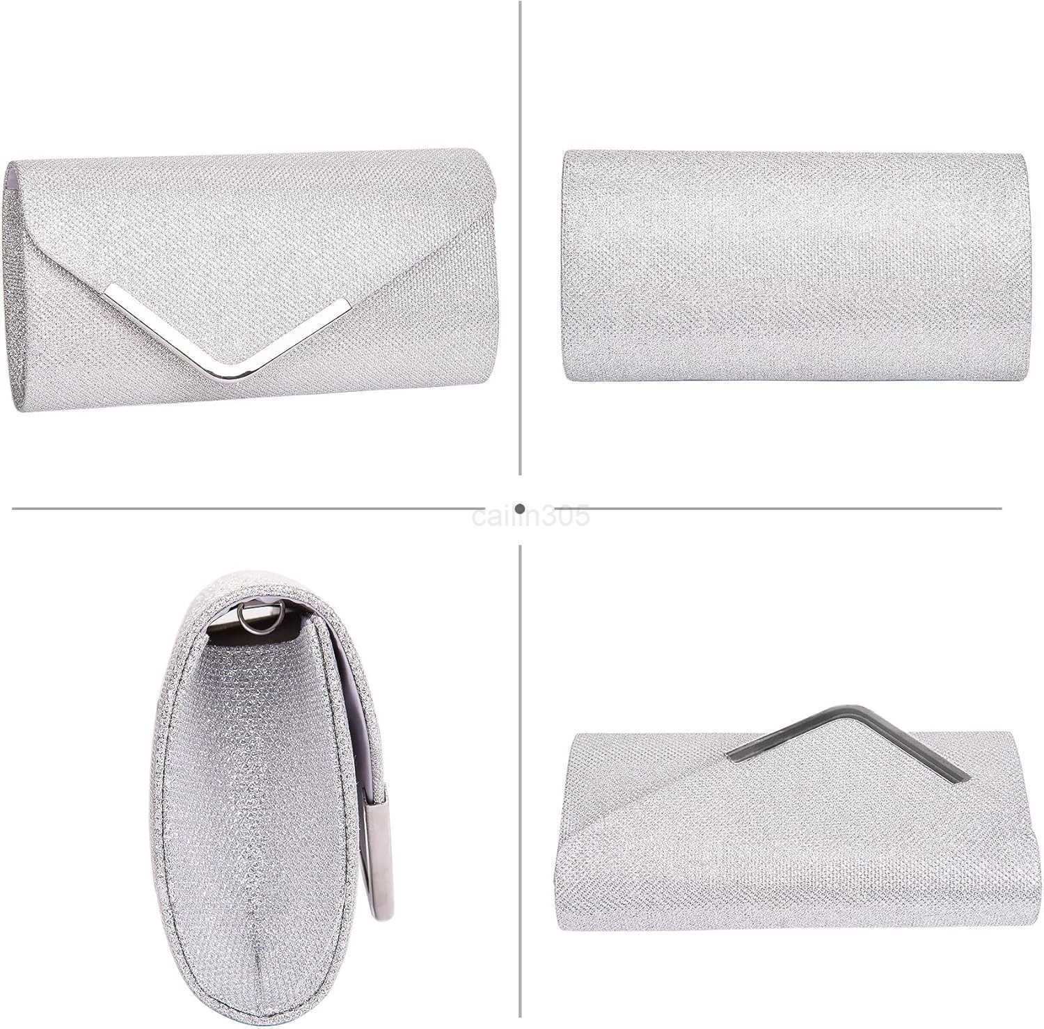Clutch Purses for Women Shiny Sequin Envelope Clutch Evening Bag with Chain Fashion Sparkly Party Prom Purse Z25910