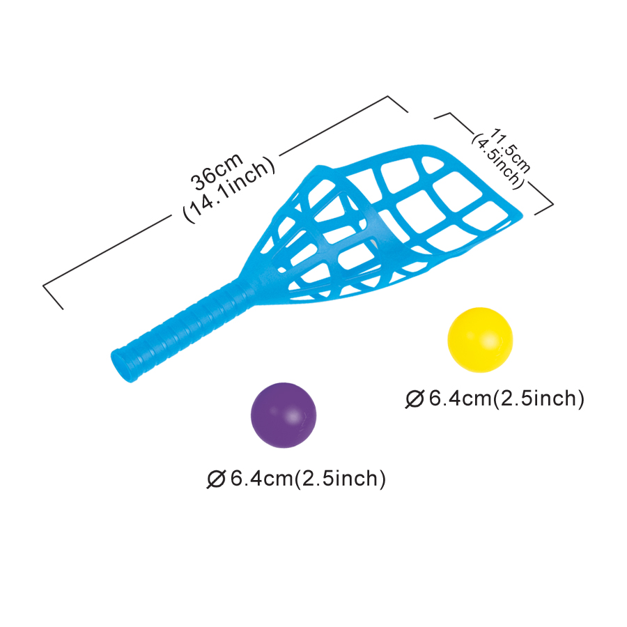 Colorful Plastic Catch and Toss Game Set - Includes 2 Catchers & 2 Balls for Outdoor Fun