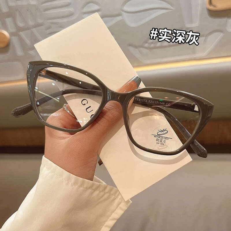 designer sunglasses New Cat Eye Blue Light Blocking Korean Style Ins Trendy Women's Fashionable Prescription TR Myopia Glasses Frame