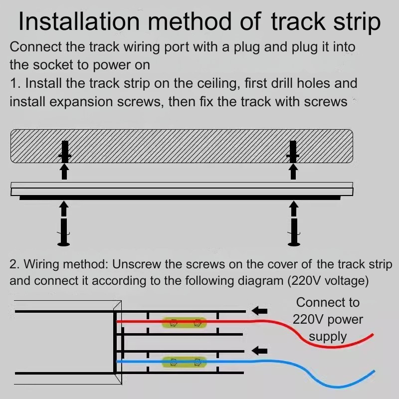 Aluminum Alloy Light Track with Connectors for Halogen LED Spotlights, Commercial Shop Gallery Lighting System Parts 43