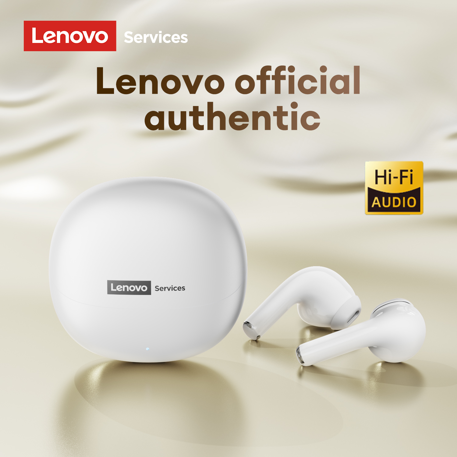 LenovoServices In-Ear Earphones Bluetooth 6.0 Type-C Low Latency Fingerprint Touch Control LE210 Earbuds Charging Gaming & Music Headphones