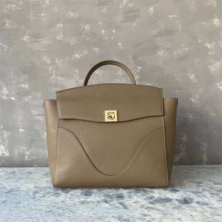 Leather Wave Travel Double Bag Women's Commuter Large Capaci Handbag Single Oulder Cuter Briease