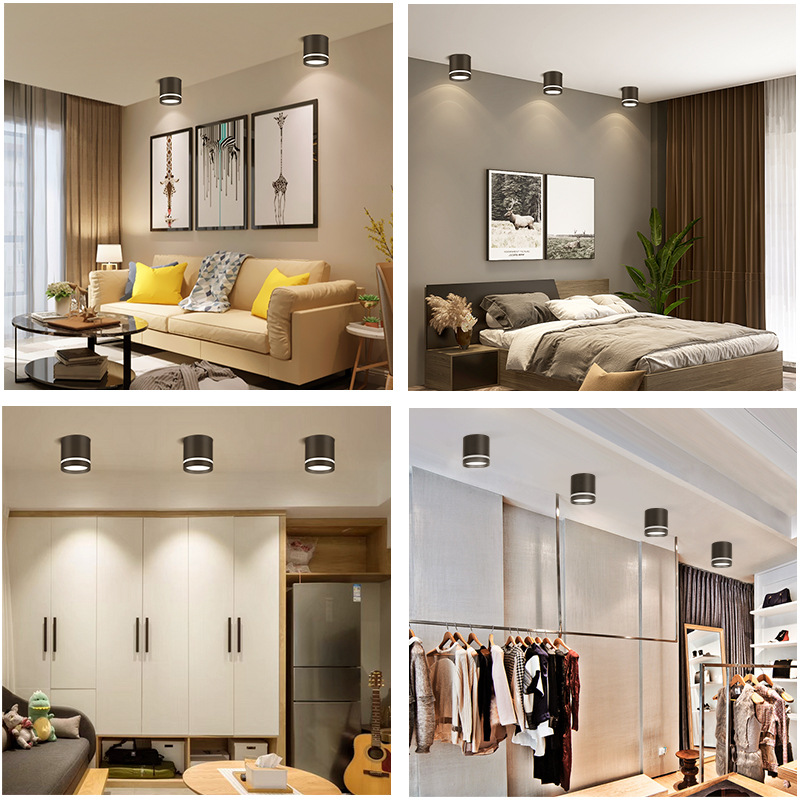High-quality modern white and black iron 5W, 10W, 15w surface-mounted LED downlights-CMJLED
