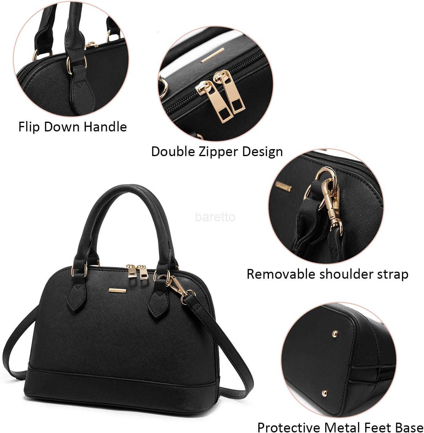 urse for Women Small Crossbody Bags Classic Double Zip Top Handle Dome Satchel Bag M250828