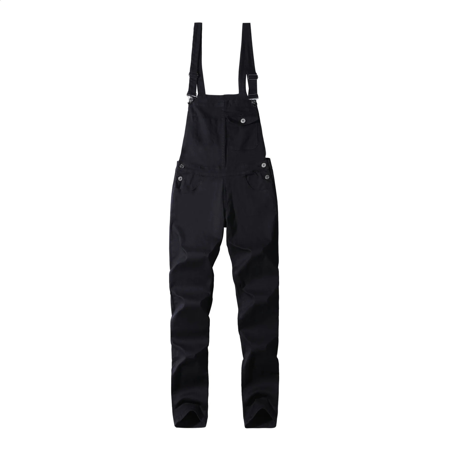 Denim White Overalls Slim Mens Trousers Europe and America Bib Men Spring Autumn Casual Solid Color Jeans 250827