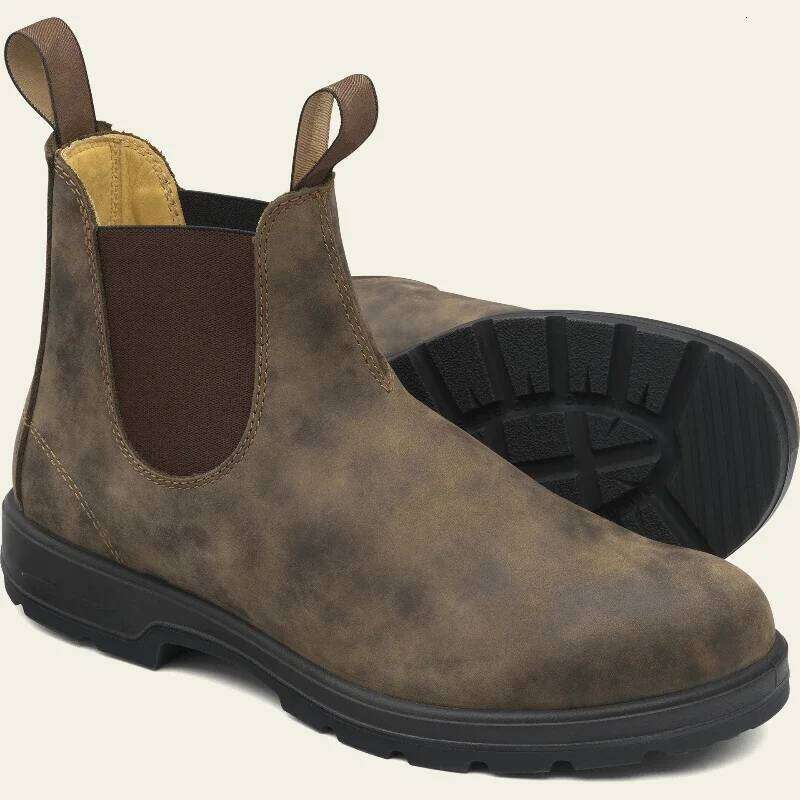 Mens Leather Slip on Formal Oxfords Boot Couple Shoes Classcis Man Black Casual Vintage Boots