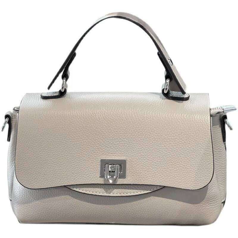 Handbags Female Crossbody Bags Vintage Genuine Leather One Piece Shoulder Small Square For Women Cowhide Blue Bag