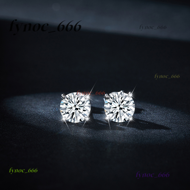 6.5mm Moissanite Gemstone Fashion Earrings Simple Design 18k Gold Plated Round Moissanite Earrings for Men