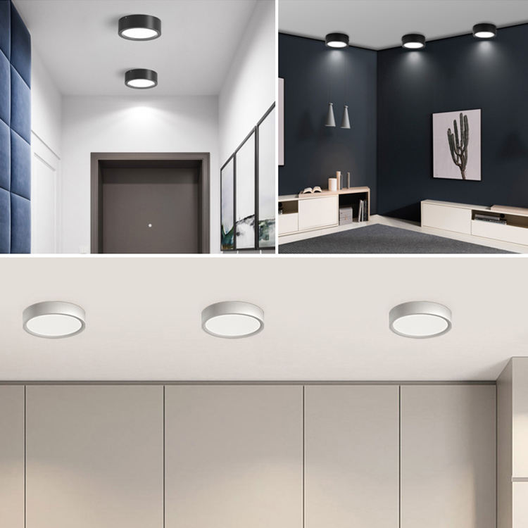 Circular LED Ceiling Lights - Ultra-Thin Surface-Mounted Downlights for Corridors-LCBT15