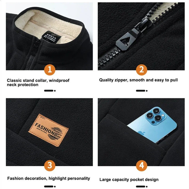 Autumn and Winter Lambswool Vests Men Warm Padded Standup Collar Large Size Casual Versatile Trend Jacket Shoulders 251023