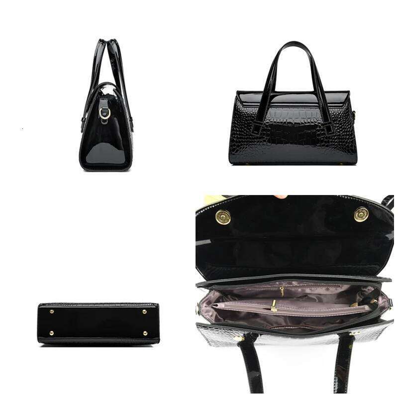 Patent Leather Large Capacity Handbag Women Designer Tote Bag Shoulder Crossbody Sac Ladies Shopping Messenger Bags