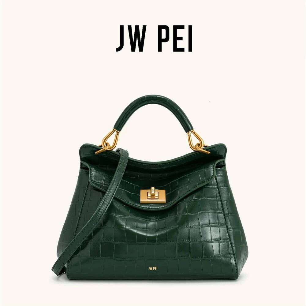 JW PEI Handbag Female 2025 New Canvas Brown Lucia Lock Buckle Shoulder Crossbody Senior Sense Of Light Waist Bag 250806