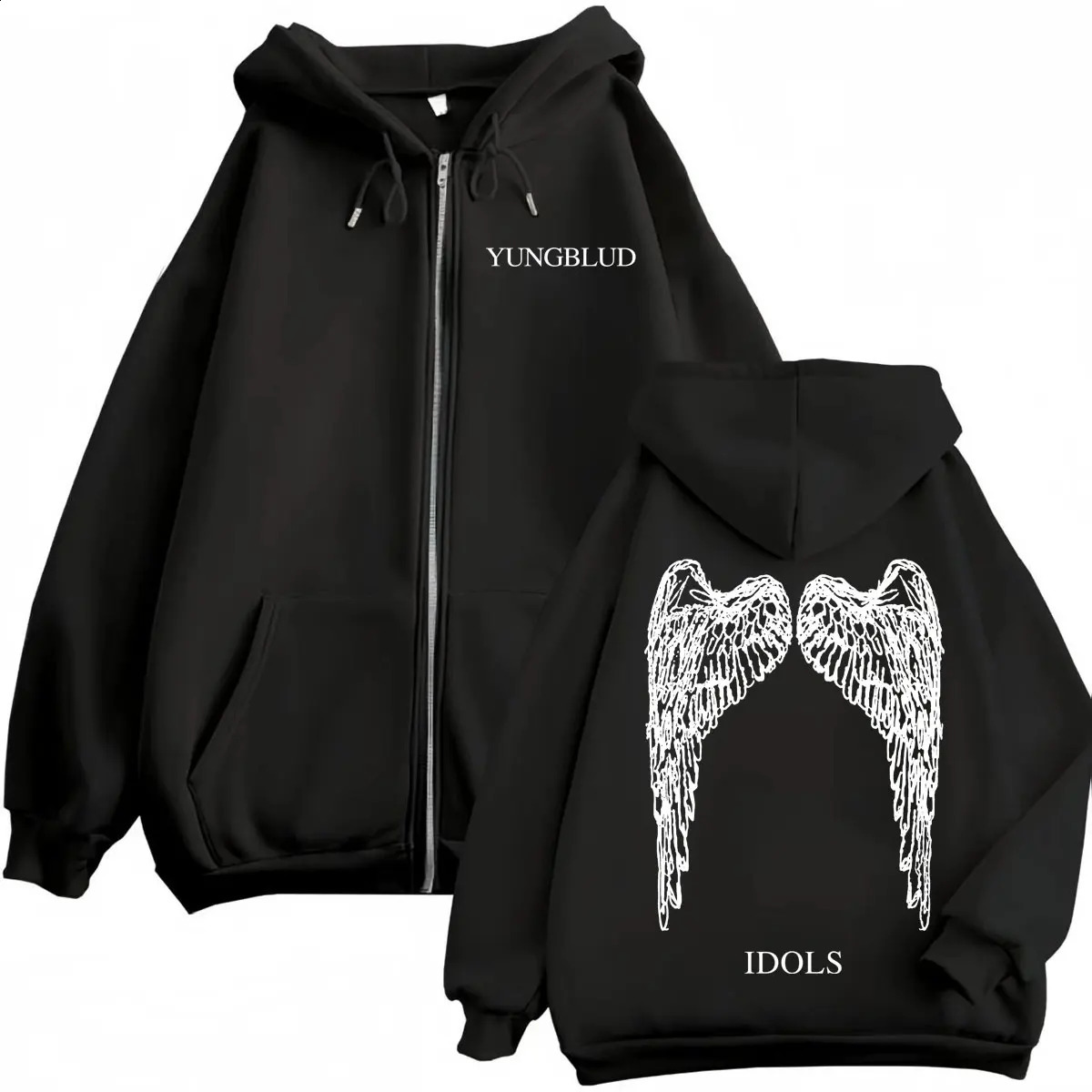 Yungblud 2025 Album Idols Merch Zipper Hoodies Men Women Rock Hip Hop Zip Up Sweatshirts Fashion Casual Oversized Pullovers 250827