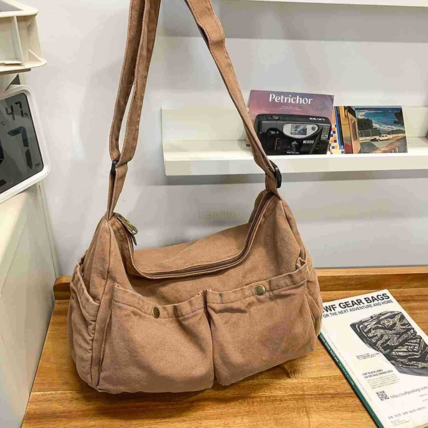 senger Bag Cute Crossbody Tote Bag Shoulder for Women Men for School Aesthetic Hobo with Multiple Pockets M250828