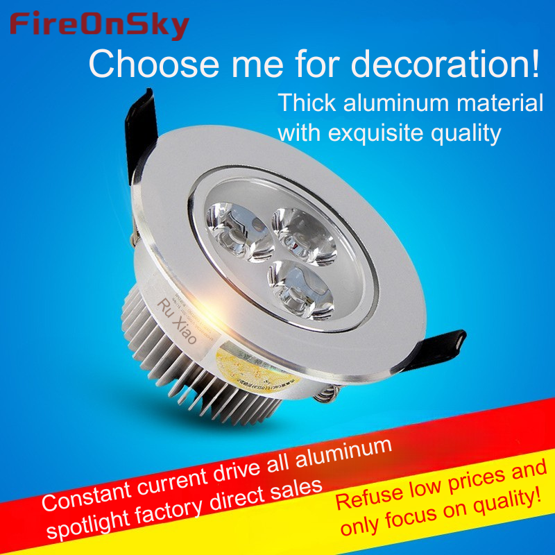 led spotlights, embedded ceiling bull's eye lights, 3W, 5W, 7W, 12W, 7.5 cm living room hole lights, three-color variable light downlights-SD