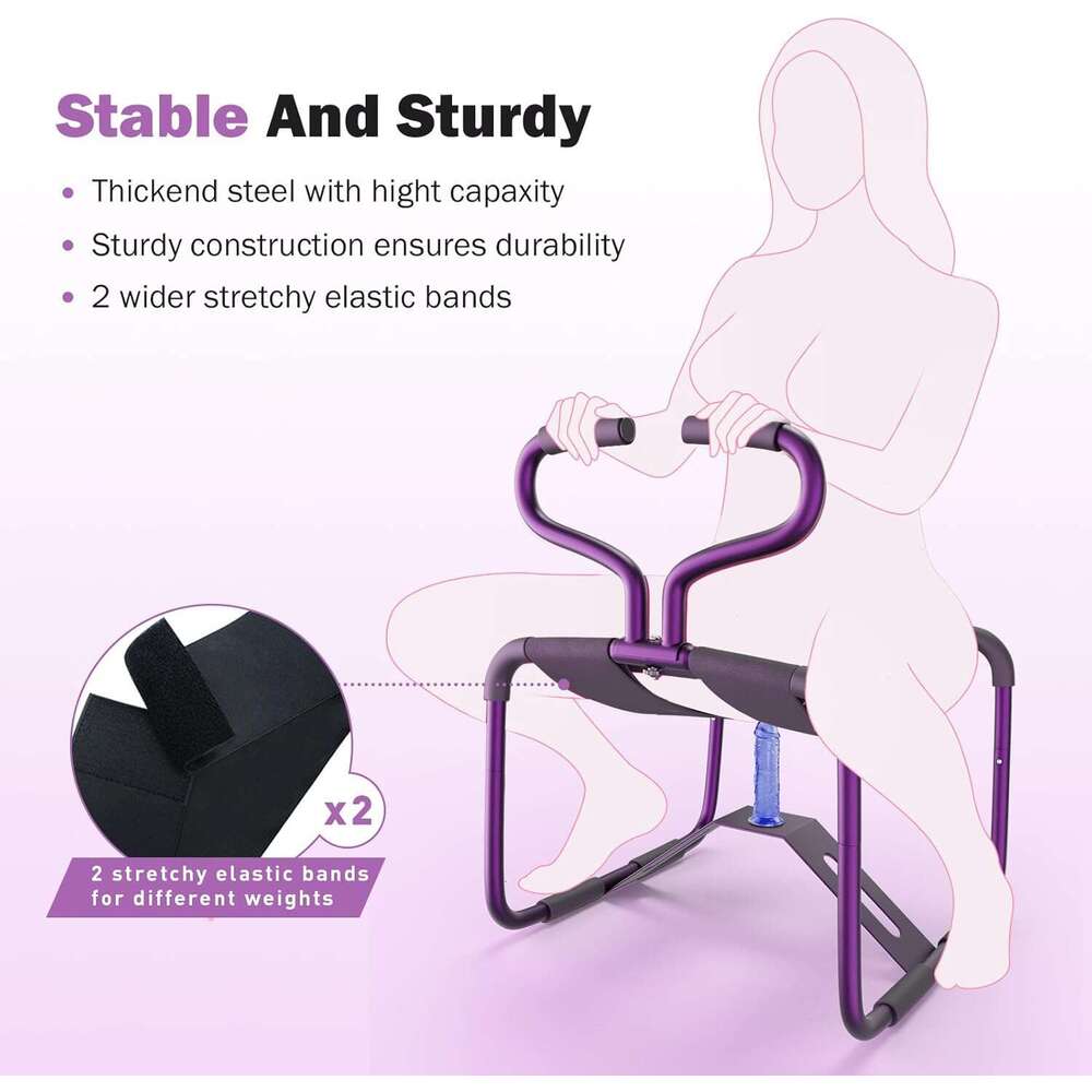 Chair Furniture, with Bouncing Stool, Easy to Assemble, 350 lbs Weight Capacity, Portable & Adjustable Multiple Positions, Enhance Intimate for Couple