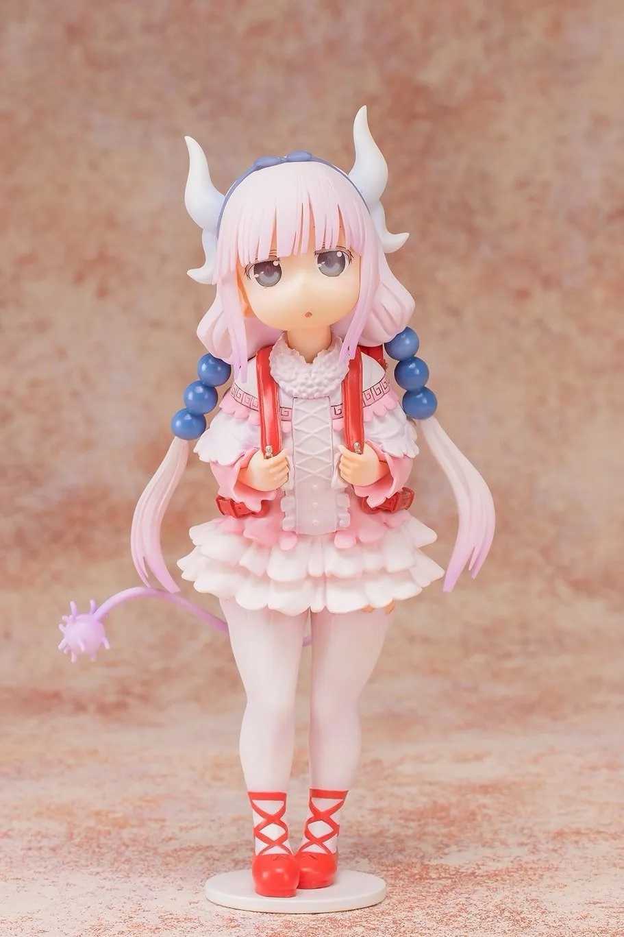 18cm Anime Miss Kobayashis Dragon Maid Kanna Kamui Action Figure PVC Horned Loli Carry Schoolbag Double Tail Collection Model W250828