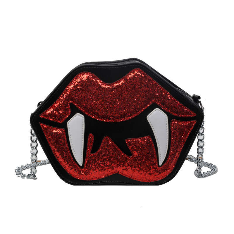 2025 New Fashionable Personalized Glitter Chain Shoulder Bag Halloween Horror Pumpkin Bag Personalized Novelty Women's Bag Shoulder Bag