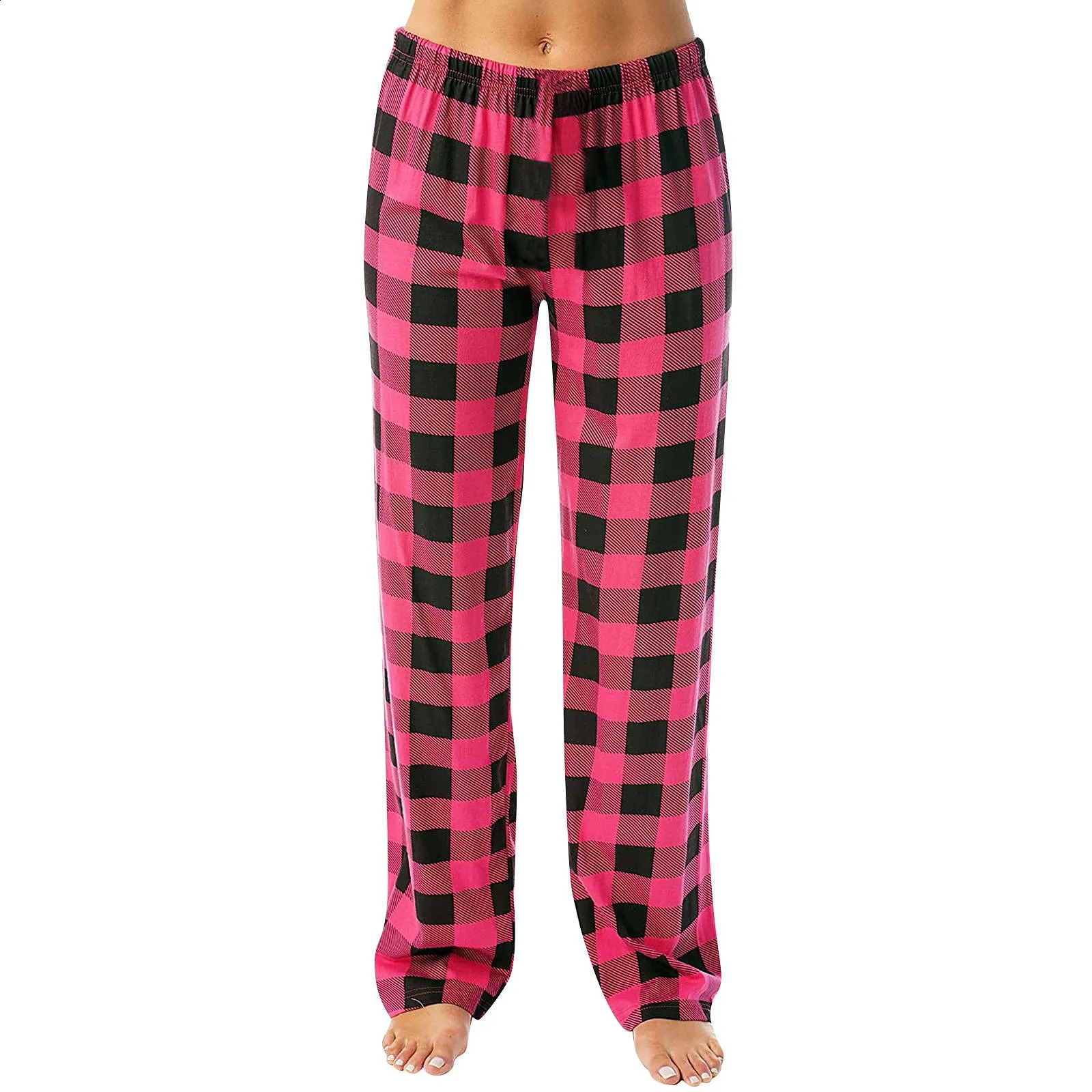 Women Pants Plaid Cotton Loose Ladies Pajama Pants Pyjama Trousers Men Sleep Bottoms Lounge Wear Sleep Lounge Pants Bottoms 250828