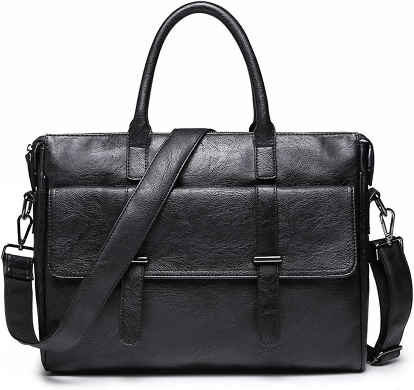 Leather Messenger Bag Satchel Bags Large Sling Briefcase Bag for Men and Women Waterproof Crossbody Shoulder Handbags with Adjustable Shoulder Strap f