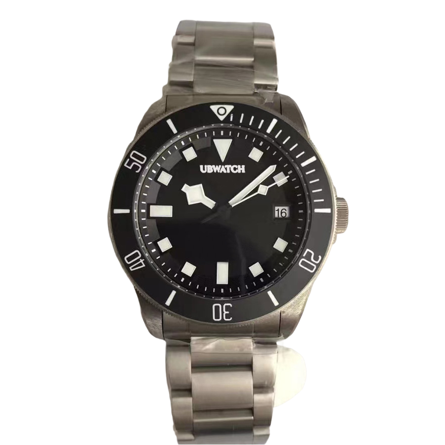 42MM T1 Automatic Hardlex Glass Pelagos Tough Mens Watches Black Rotatable Bezel White Number Scale Delicate Metallic Luster Wristwatches