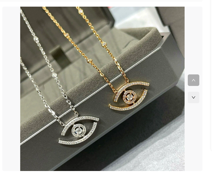 2025 New Style Necklace - The Same Design as the Star's Piece - Heart-shaped Eye Necklace - 24K Gold Set with Diamonds - Classic Luxury Necklace - Valentine's Day Gift