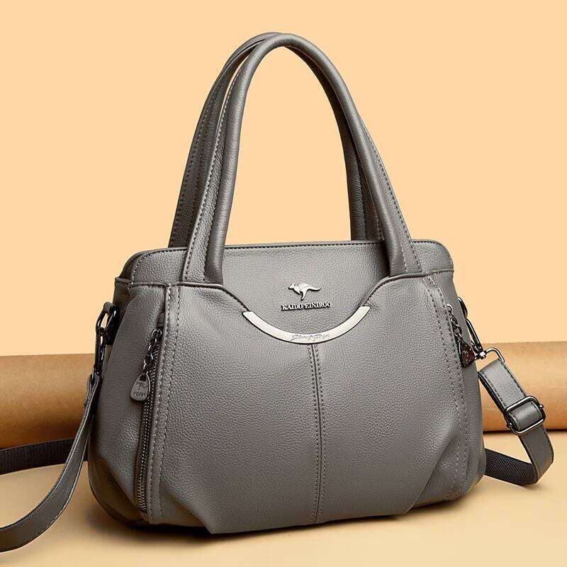 Genuine Soft Leather Handbags For Women Vintage Shoulder Tote Bag Designer Ladies Large Capacity Purse Bags Sac A Main