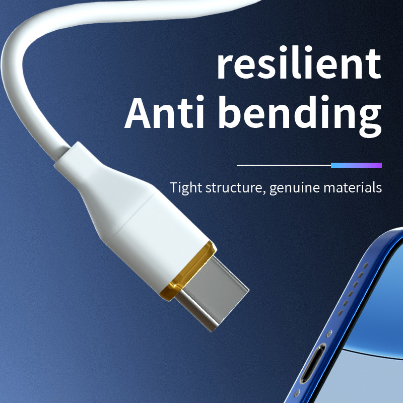 Silicone lightning c usb cable for mobile phone charging data cable