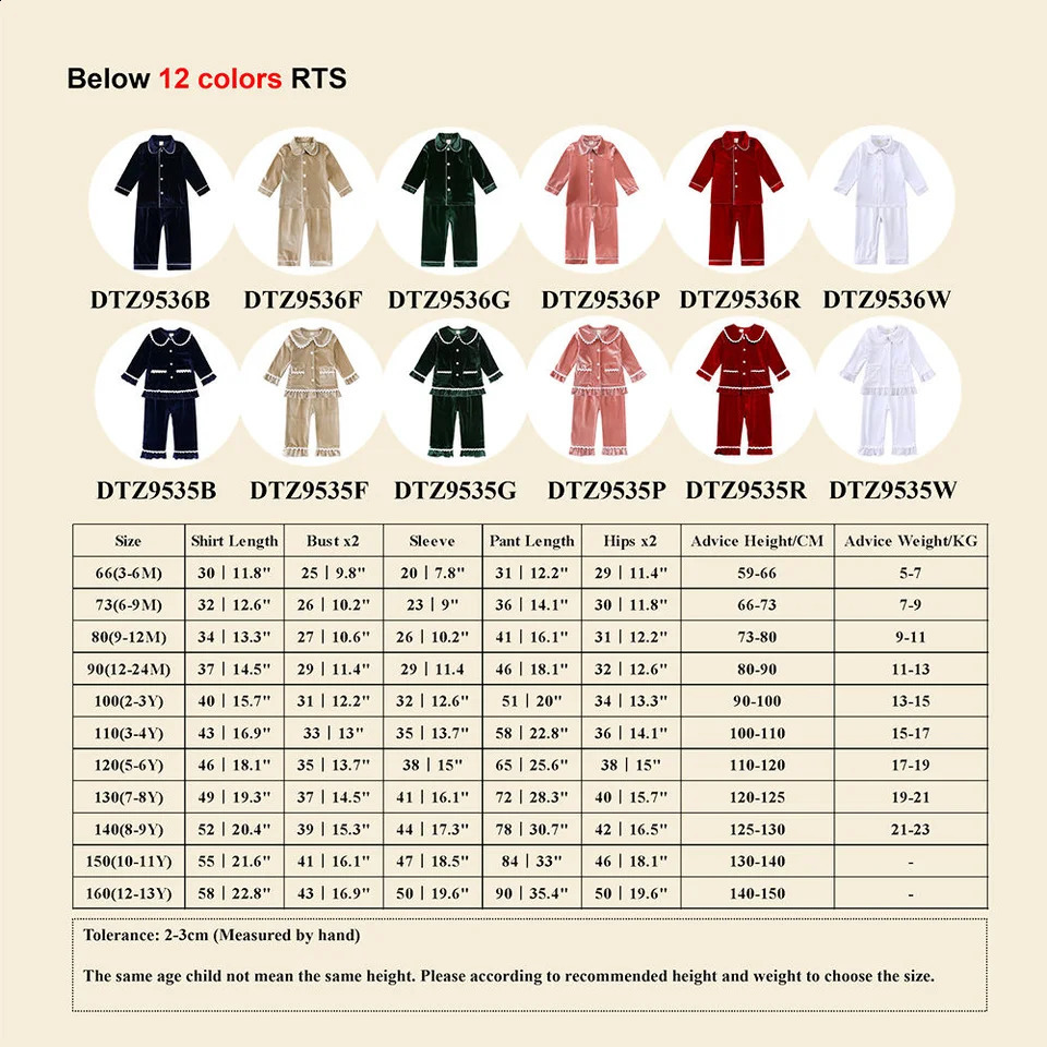 Kids Christmas Custom Costume Red Velvet Print Pyjamas Set Family Match Toddler Boy Girl Robes Dress Suit Xmas Gift Clothes 250827