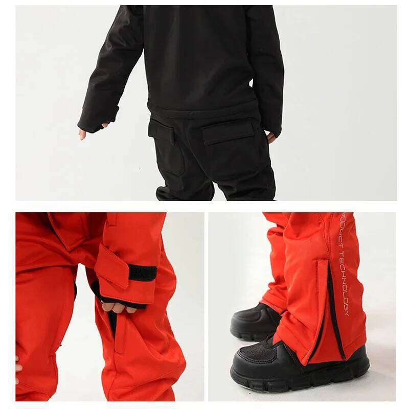 Warm Girl Boy Ski Overalls Winter Children One Piece Snow Suit Snowboard Kids Jumpsuit Mountain Sport Teeange Skiing Set Clothes