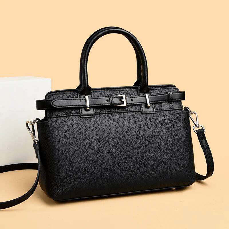 Large Cowhide Women's Capacity Shoulder Retro Genuine Leather Female Handbags Purses Designer Women Tote Bag