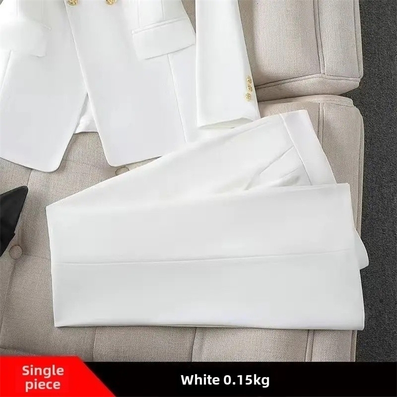 Elegant Womens Fashionable White WesternStyle Suit Zihongsuitsuit HighEnd Business Attire LongPants Set For Special Occasion 250828
