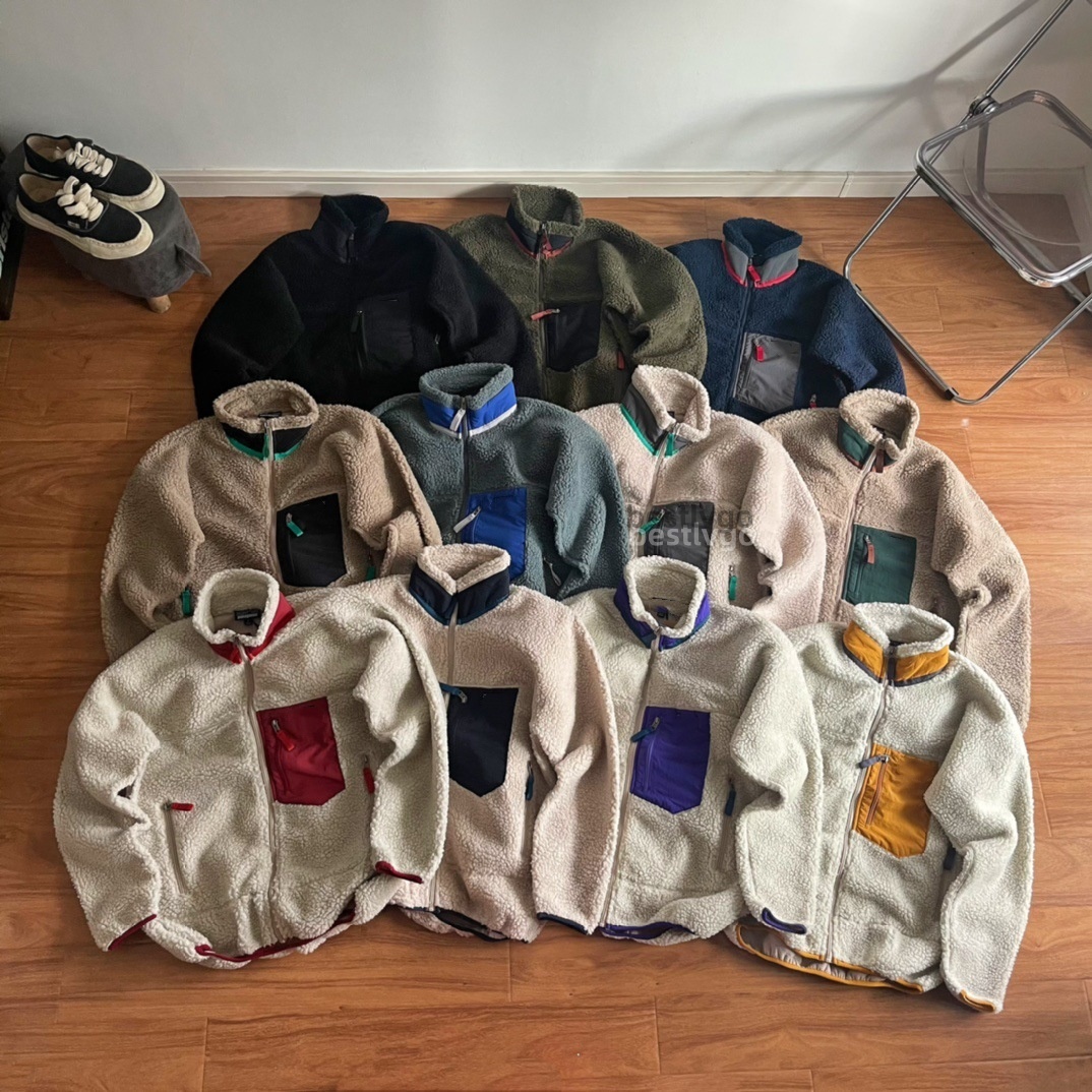 Designer Half Zipper Mens Jackets Mens Fleece Jacke Thick Wonmen Warm down Classic Retro Autumn Winter Couple Models Lamb Pant Coat S-XL